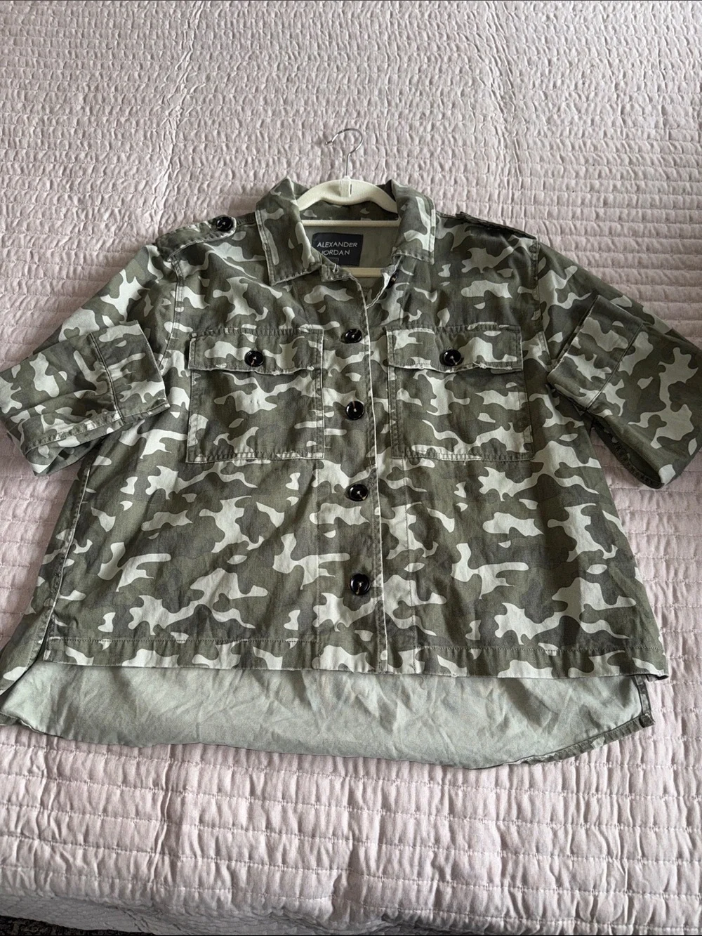 Alexander Jordan Olive Green Camo Utility Jacket